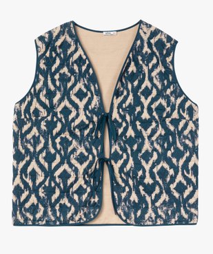 Gilet sans manches à motif ethnique femme grande taille vue4 - GEMO (G TAILLE) - GEMO