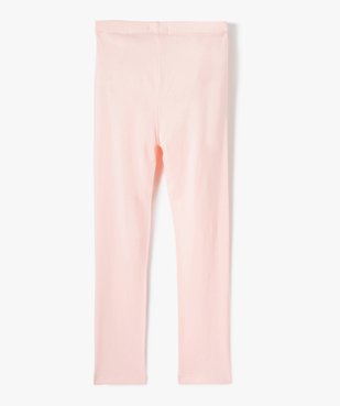 Legging long uni en coton stretch fille vue3 - GEMO (ENFANT) - GEMO