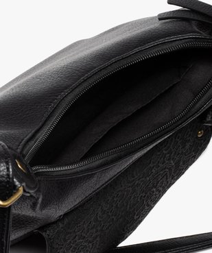 Sac bandoulière compact avec détail dentelle femme vue3 - GEMO (ACCESS) - GEMO