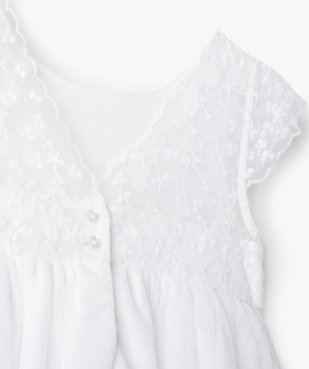 Robe de cérémonie fille en tulle à dos en V vue2 - GEMO (ENFANT) - GEMO