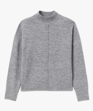 Pull col montant avec couture sur l’avant femme vue4 - GEMO(FEMME PAP) - GEMO