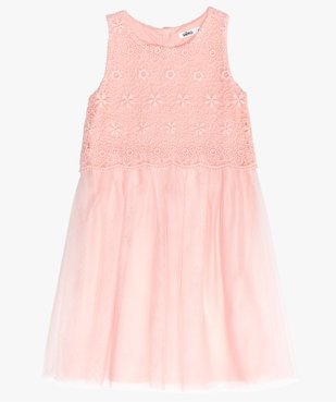 Robe fille en tulle avec buste en guipure vue2 - GEMO (ENFANT) - GEMO