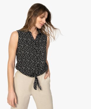 Chemise femme imprimée sans manches vue1 - GEMO(FEMME PAP) - GEMO