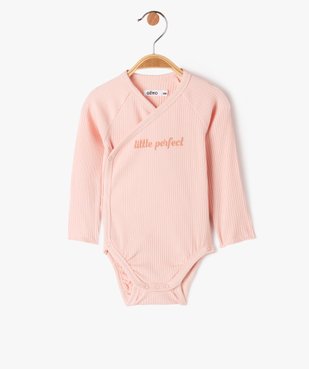 Ensemble naissance évolutif 3 pièces bébé fille body, pantalon et bonnet vue3 - GEMO 4G BEBE - GEMO