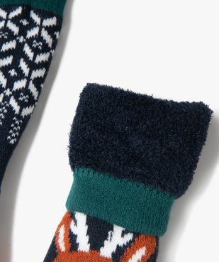 Chaussettes d’intérieur motif Noël garçon vue2 - GEMO (ENFANT) - GEMO