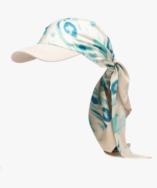 Foulard visière imprimé femme vue1 - GEMO 4G FEMME - GEMO