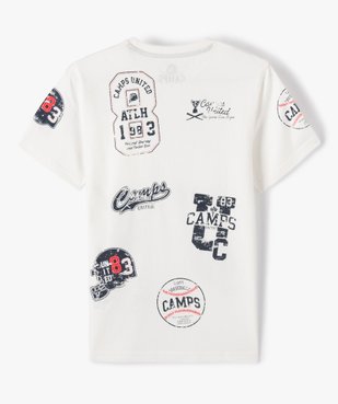 Tee-shirt garçon avec motifs base-ball - Camps United vue3 - CAMPS UNITED - GEMO