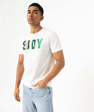 Tee-shirt homme imprimé à manches courtes vue1 - GEMO (HOMME) - GEMO