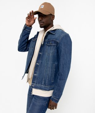 Veste en jean homme coupe droite vue7 - GEMO 4G HOMME - GEMO