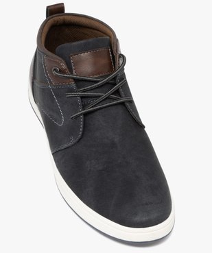 Baskets homme mid-cut style casual à semelle blanche vue6 - URBAN STEPS - GEMO