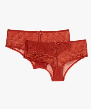 Shorty en dentelle et tulle femme (lot de 2) vue1 - GEMO(HOMWR FEM) - GEMO