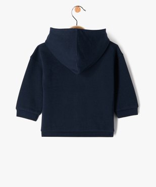 Sweat zippé à capuche bébé garçon vue4 - GEMO 4G BEBE - GEMO