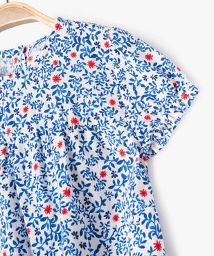 Blouse manches courtes ample et fluide à imprimé fleuri bébé fille vue2 - GEMO 4G BEBE - GEMO