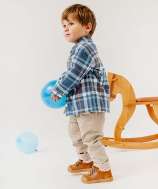 Chemise à carreaux doublure peluche bébé garçon vue6 - GEMO(BEBE DEBT) - GEMO