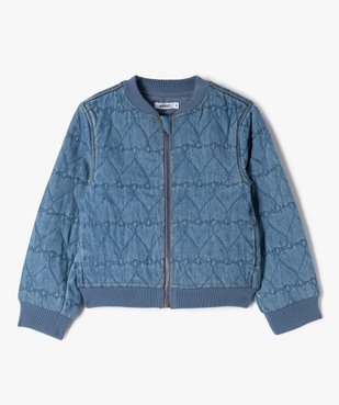 Blouson en jean matelassage cœurs fille vue2 - GEMO (ENFANT) - GEMO