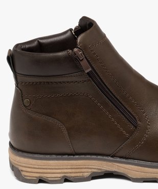 Boots homme confort unies à double zip et semelle crantée vue7 - G'FLEX - GEMO