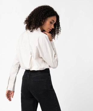 Chemise femme à fines rayures coupe oversize vue3 - GEMO(FEMME PAP) - GEMO