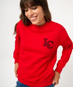 Sweat molletonné avec motif poitrine femme - LuluCastagnette vue6 - LULUCASTAGNETTE - GEMO