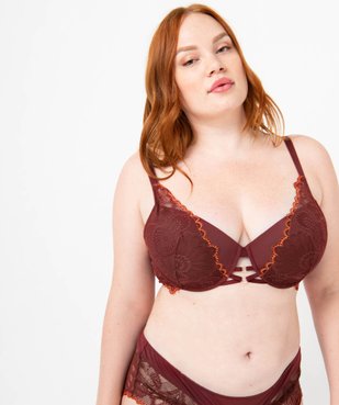 Soutien-gorge grande taille emboîtant à armatures et coques fines vue1 - GEMO(HOMWR FEM) - GEMO