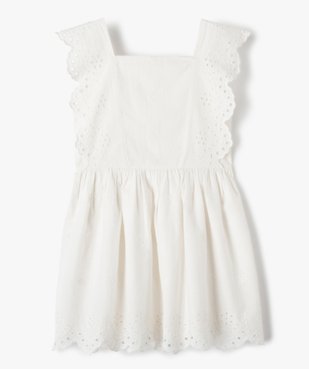 Robe fille sans manches en voile de coton brodé vue1 - GEMO (ENFANT) - GEMO