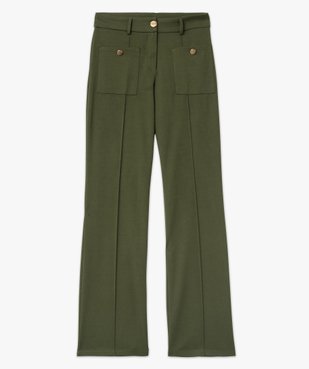 Pantalon en maille coupe droite avec fausses poches plaquées femme vue4 - GEMO(FEMME PAP) - GEMO