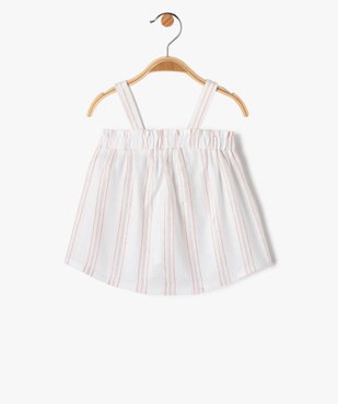 Blouse bébé fille à bretelles et rayures vue1 - GEMO 4G BEBE - GEMO