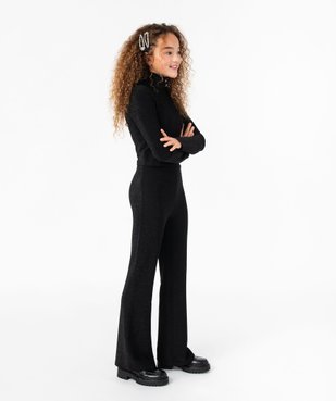 Pantalon flare en maille pailletée fille vue1 - GEMO (JUNIOR) - GEMO