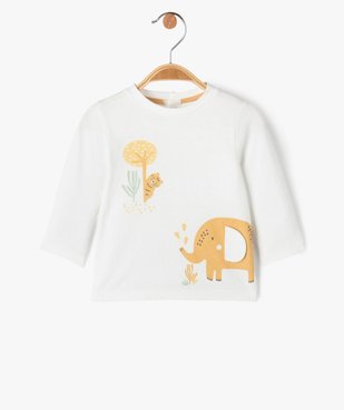 Tee-shirt manches longues dos boutonné imprimé bébé vue1 - GEMO 4G BEBE - GEMO