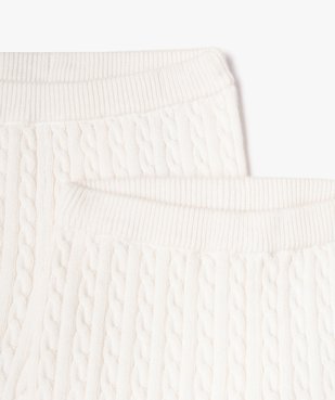 Pantalon en maille torsadée unie bébé (lot de 2) vue3 - GEMO(BB COUCHE) - GEMO