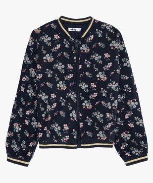 Veste fille à motifs fleuris et liserés pailletés vue2 - GEMO (ENFANT) - GEMO