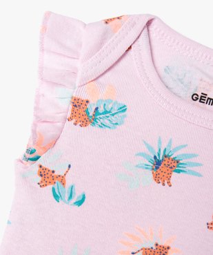 Bodies sans manches avec motifs de la jungle bébé fille (lot de 3) vue4 - GEMO 4G BEBE - GEMO