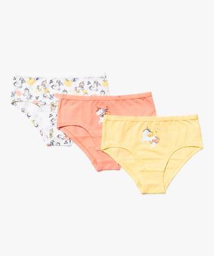 Shorty en coton stretch avec motifs licornes fille (lot de 3) vue1 - GEMO 4G FILLE - GEMO