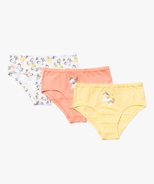 Shorty en coton stretch avec motifs licornes (lot de 3) fille vue1 - GEMO 4G FILLE - GEMO