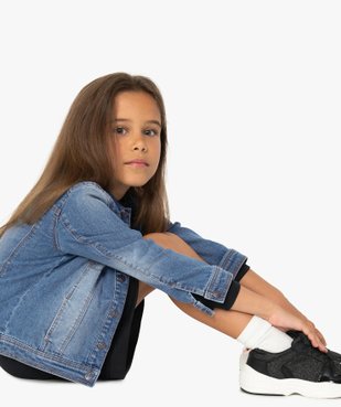 Veste en jean fille à boutons-pression vue1 - GEMO (ENFANT) - GEMO