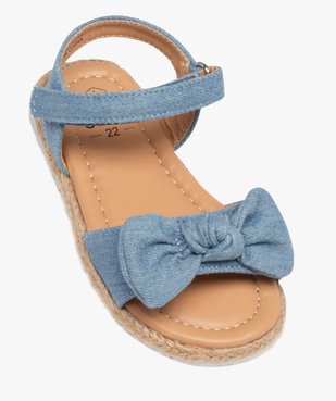 Sandales bébé fille en denim avec nœud décoratif vue5 - GEMO(BEBE DEBT) - GEMO