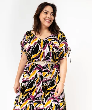 Robe en maille décolletée dans le dos femme grande taille vue2 - GEMO 4G GT - GEMO