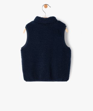 Gilet sans manches en maille sherpa bébé garçon vue4 - GEMO(BEBE DEBT) - GEMO