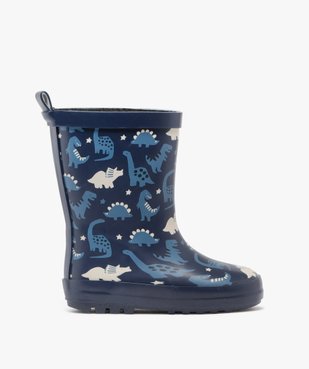 Bottes de pluie garçon fourrées en caoutchouc motif dinosaure vue1 - BUGGY - GEMO