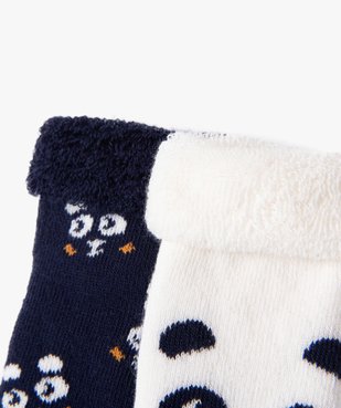 Chaussettes antidérapantes en maille bouclette bébé (lot de 2) vue3 - GEMO 4G BEBE - GEMO