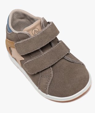 Chaussures premiers pas bébé garçon en cuir double scratch - Alma Planète vue5 - ALMA - GEMO