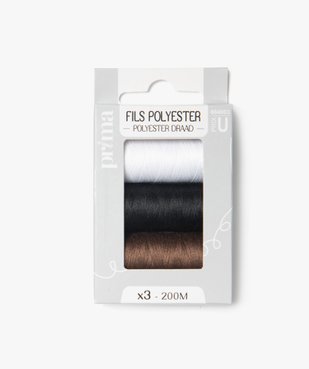 Fil à coudre polyester 200 m (lot de 3) - Prima vue3 - PRIMA - GEMO