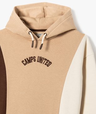 Sweat à capuche tricolore brodé garçon - Camps United vue2 - CAMPS UNITED - GEMO