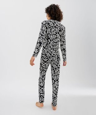 Pyjama deux pièces femme : chemise et pantalon vue12 - GEMO 4G FEMME - GEMO