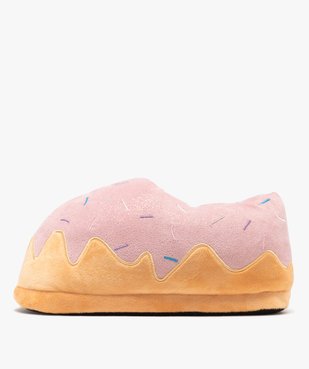 Chaussons en volume fantaisie forme donuts pailletées femme vue3 - GEMO(HOMWR FEM) - GEMO