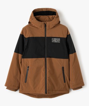 Blouson garçon déperlant avec capuche et doublure polaire vue1 - GEMO (ENFANT) - GEMO