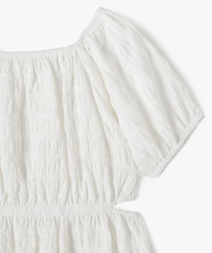 Robe à manches courtes avec ouvertures à la taille fille vue2 - GEMO 4G FILLE - GEMO