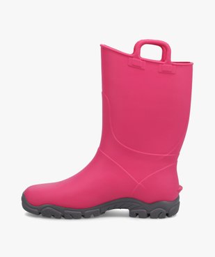 Bottes de pluie fille unies à anses - Boatilus vue3 - BOATILUS - GEMO