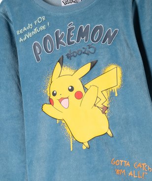 Pyjama en velours bicolore avec motif Pikachu garçon - Pokemon vue2 - POKEMON - GEMO