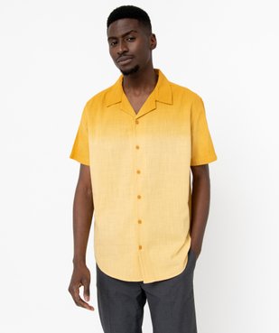 Chemise à manches courtes avec col cubain homme vue2 - GEMO (HOMME) - GEMO