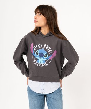 Sweat à capuche avec motif Stitch et bas chemise femme - Disney vue1 - LILO & STITCH - GEMO